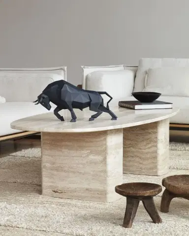 Lladro Bull Matte Black Sculpture | Thumbnail 2