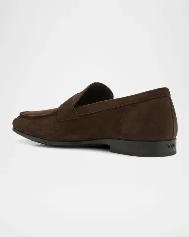 Tod's Men's Moccasino Suede Penny Loafers | Thumbnail 3