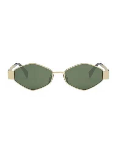 CELINE Triomphe Round Metal & Acetate Sunglasses | Thumbnail 1