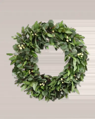 Winward Home Seeded Round Eucalyptus Wreath | Thumbnail 2