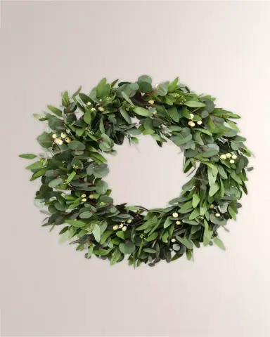 Winward Home Seeded Round Eucalyptus Wreath | Thumbnail 3