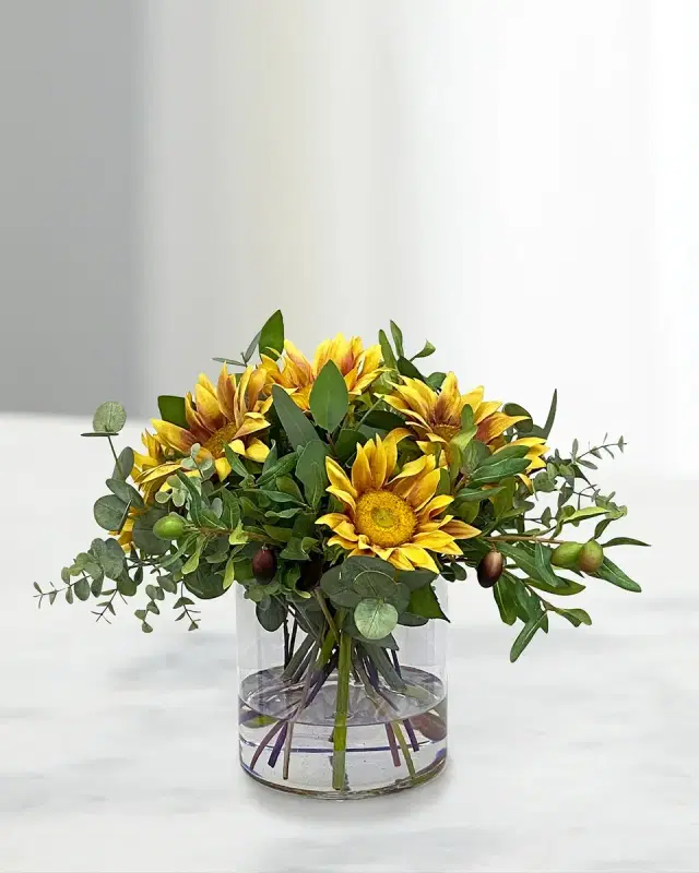 Winward Home Sunflower Mix In Glass