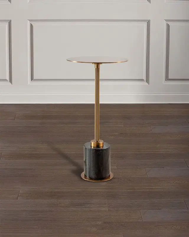 Port 68 Parliament Antiqued Brass Accent Table