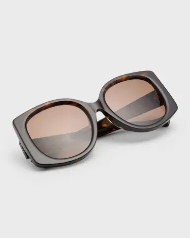 Gucci Raised Interlocking GG Acetate Butterfly Sunglasses | Thumbnail 3
