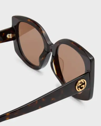 Gucci Raised Interlocking GG Acetate Butterfly Sunglasses | Thumbnail 4