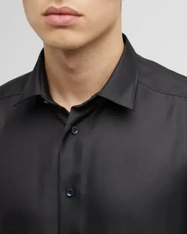 Eton Men's Slim-Fit Silk Dress Shirt | Thumbnail 7 Eton Men's Slim-Fit Silk Dress Shirt | Thumbnail 7