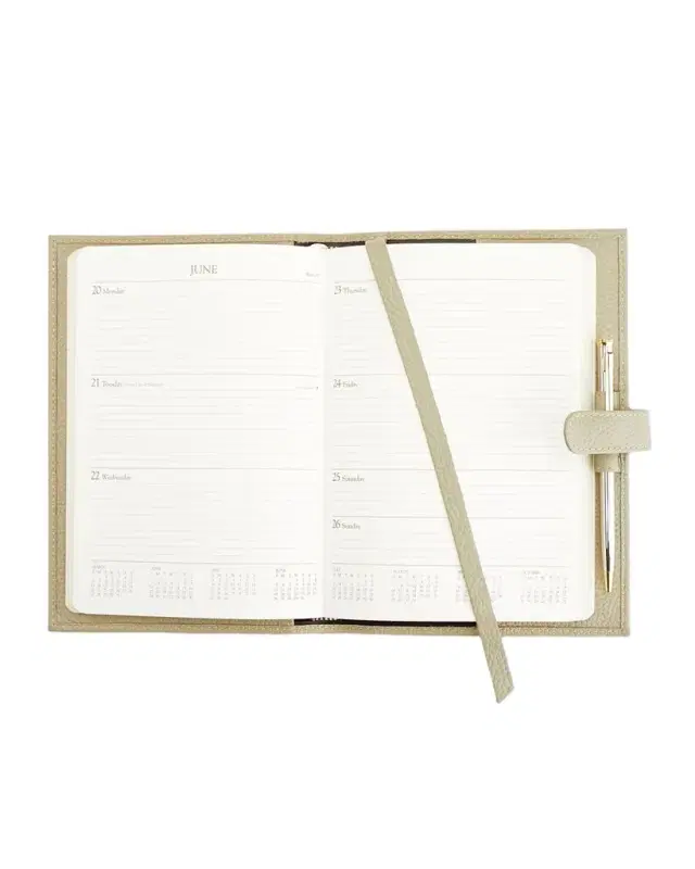 ROYCE New York Monogrammed Executive Weekly Leather Calendar Planner, Personalized