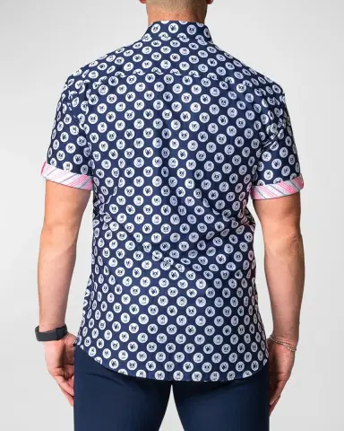 Maceoo Men's Galileo Dog Dot Sport Shirt | Thumbnail 2