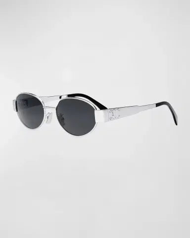 CELINE Triomphe Oval Metal Sunglasses | Thumbnail 3 CELINE Triomphe Oval Metal Sunglasses | Thumbnail 3
