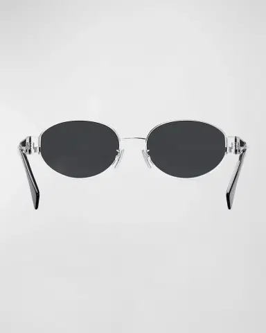CELINE Triomphe Oval Metal Sunglasses | Thumbnail 5 CELINE Triomphe Oval Metal Sunglasses | Thumbnail 5