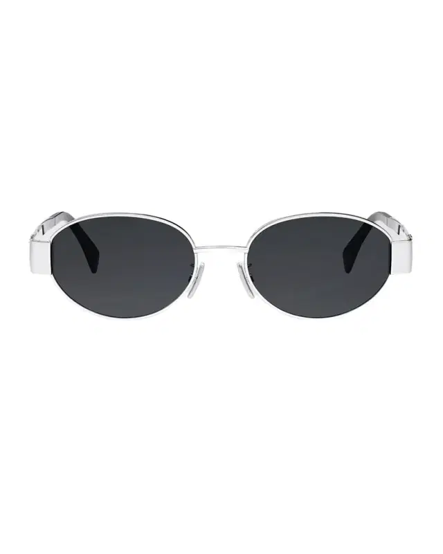 CELINE Triomphe Oval Metal Sunglasses