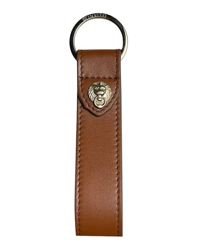 Bell 'INVITO Leather Logo Keychain