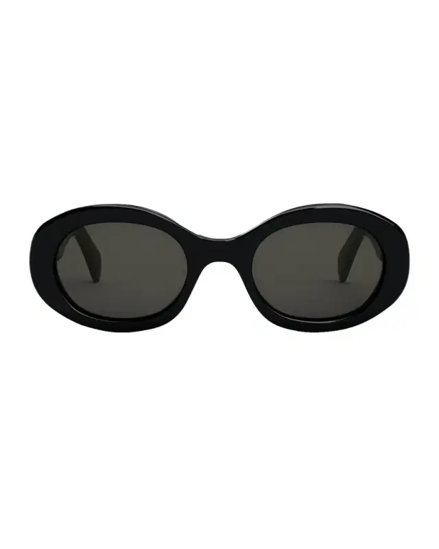 Celine Triomphe Logo Oval Acetate Sunglasses