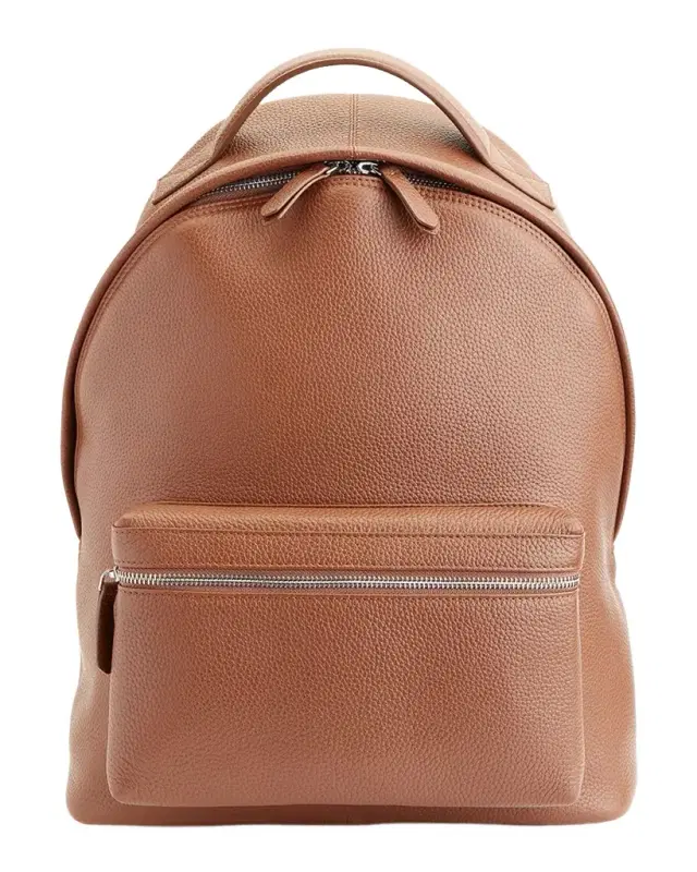 ROYCE New York Monogrammed Leather 13" Laptop Backpack