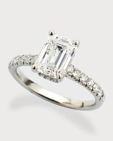 Neiman Marcus Lab Grown Diamonds Platinum Emerald-Cut Lab-Grown Diamond Ring | Thumbnail 2