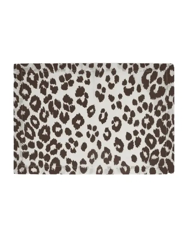 Matouk Schumacher Iconic Leopard Placemats, Set of 4