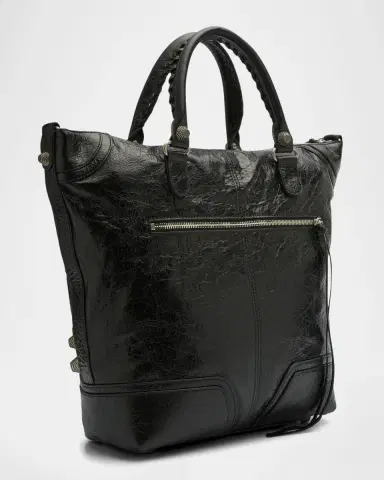 Balenciaga Men 's Le Cagole Medium Leather Tote Bag | Thumbnail 3