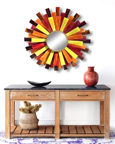 Karo Studios "Sunburst" Sculptural Wall Mirror - 37" | Thumbnail 3