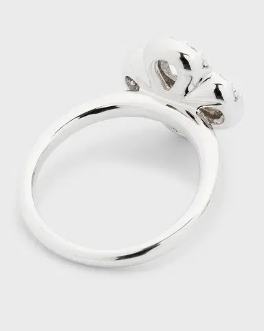 Neiman Marcus Diamonds 18K White Gold Diamond Flower Ring, Size 6.75, 1.93tcw | Thumbnail 4