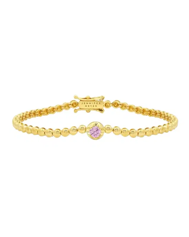 Mini Bezel Tennis Bracelet with Illusion-Set Accent