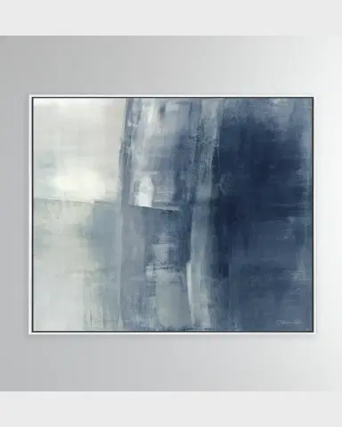 Benson-Cobb Studios "Surfaces in Blue" Hand-Embellished Giclee, 49" Sq. | Thumbnail 2 Benson-Cobb Studios "Surfaces in Blue" Hand-Embellished Giclee, 49" Sq. | Thumbnail 2