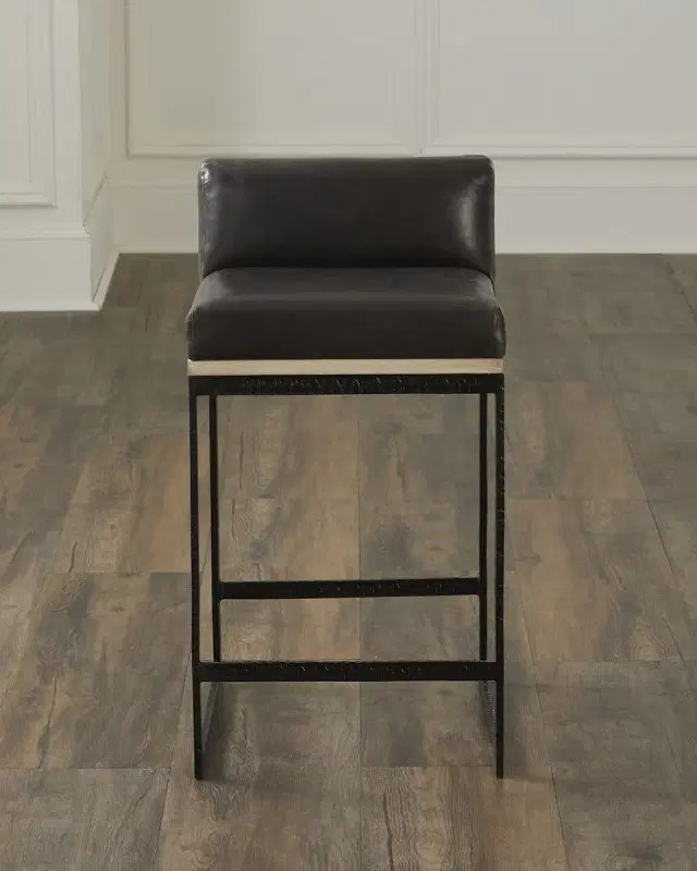 Arteriors Marmont Leather 25" Counter Stool