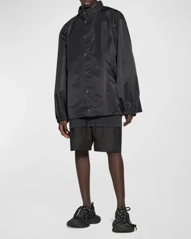 Balenciaga Men's Tape Type Short Windbreaker | Thumbnail 2