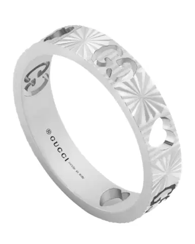 Gucci 18k White Gold Icon Heart Ring | Thumbnail 1