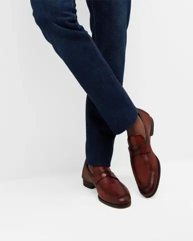 Magnanni Men's Sasso Leather Penny Loafers | Thumbnail 2 Magnanni Men's Sasso Leather Penny Loafers | Thumbnail 2