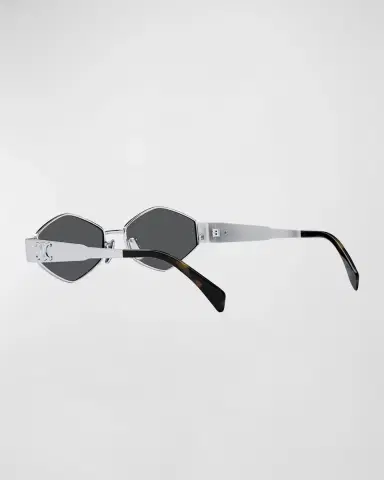 Celine Triomphe Round Metal & Acetate Sunglasses | Thumbnail 2 Celine Triomphe Round Metal & Acetate Sunglasses | Thumbnail 2