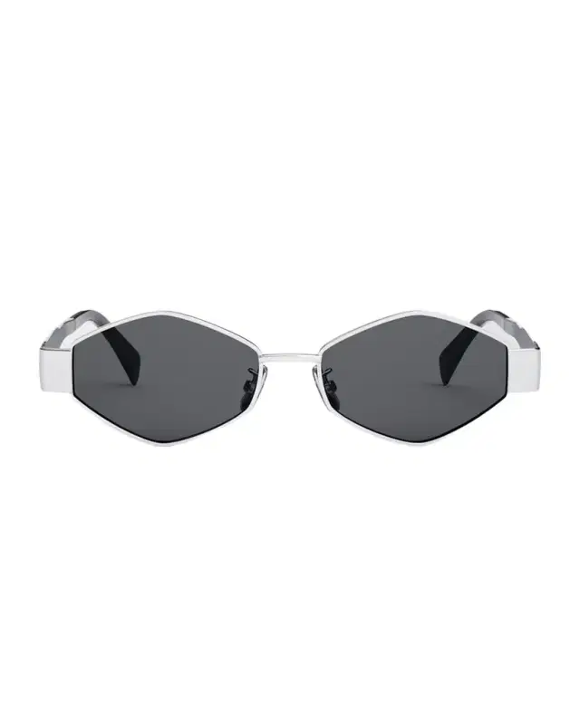CELINE Triomphe Round Metal & Acetate Sunglasses