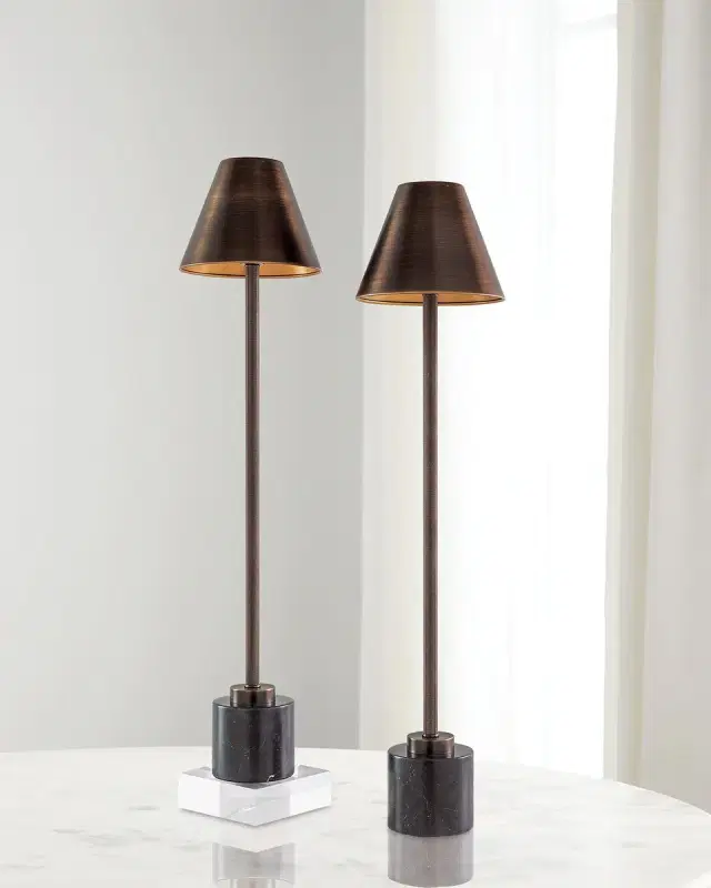 Port 68 Parliament Buffet Brass Lamps, Set of 2