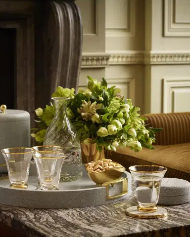 AERIN Faux Shagreen Ice Bucket, Chocolate | Thumbnail 2
