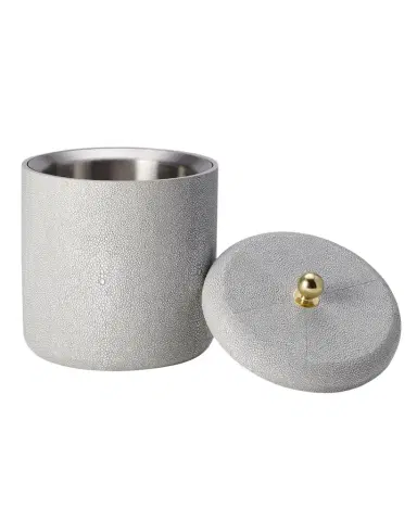 AERIN Faux Shagreen Ice Bucket, Chocolate | Thumbnail 1