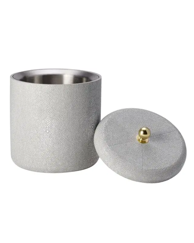 AERIN Faux Shagreen Ice Bucket, Chocolate