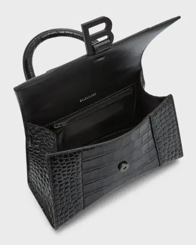 Balenciaga Hourglass Small Croc-Embossed Bag | Thumbnail 3 Balenciaga Hourglass Small Croc-Embossed Bag | Thumbnail 3