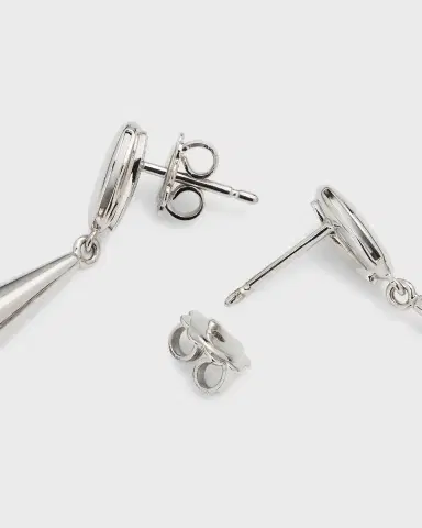 Sanalitro 18K White Gold Look At Me Earrings with Black Onyx and Diamonds | Thumbnail 3