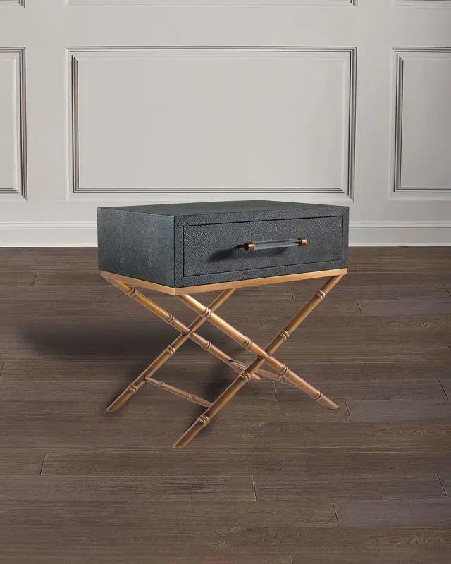 Port 68 Cairo Faux Shagreen End Table