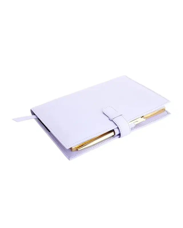 ROYCE New York Monogrammed Executive Weekly Leather Calendar Planner, Personalized