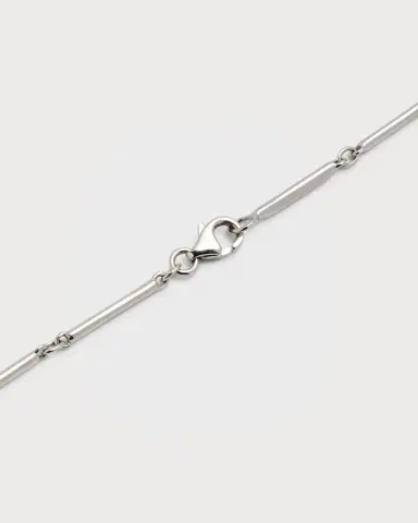 Sanalitro 18K White Gold Universe Necklace with White Agate Rounds | Thumbnail 3