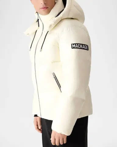 Mackage Men's Kent Short Hooded Puffer Coat | Thumbnail 4 Mackage Men's Kent Short Hooded Puffer Coat | Thumbnail 4