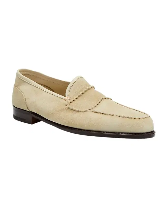 John Lobb Men 's Bath Suede Penny Loafers