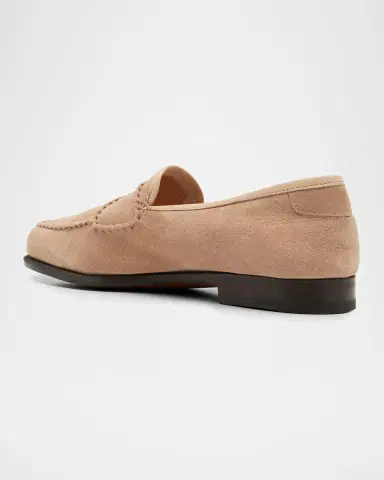John Lobb Men's Bath Suede Penny Loafers | Thumbnail 2 John Lobb Men's Bath Suede Penny Loafers | Thumbnail 2