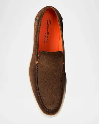 Santoni Men's Detroit Suede Sneaker Loafers | Thumbnail 3 Santoni Men's Detroit Suede Sneaker Loafers | Thumbnail 3