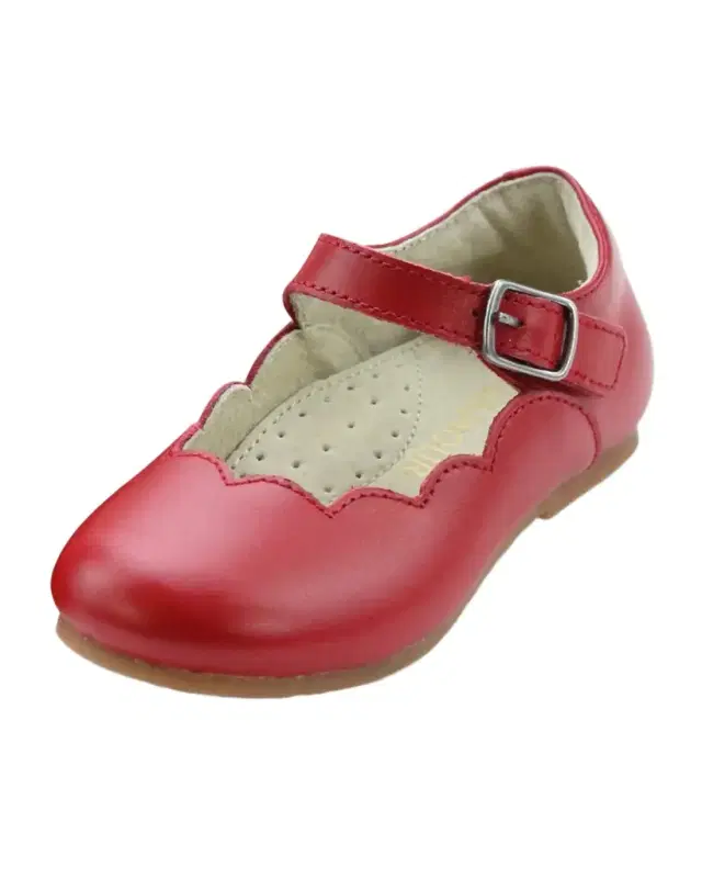 L 'Amour Shoes Girl 's Sonia Scalloped Flats, Baby/Toddlers