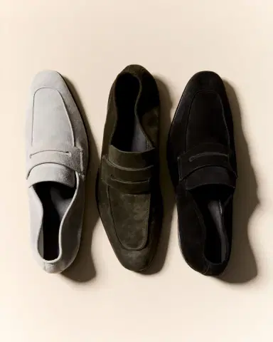 Zegna Men's Suede Penny Loafers | Thumbnail 4 Zegna Men's Suede Penny Loafers | Thumbnail 4