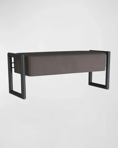 Arteriors Wilcox Leather Bench, 48" | Thumbnail 3