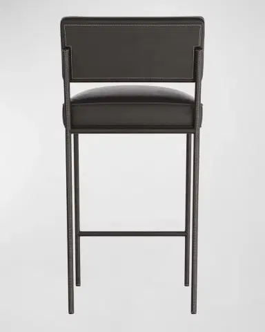 Arteriors Topanga Leather Bar Stool, 29" | Thumbnail 3