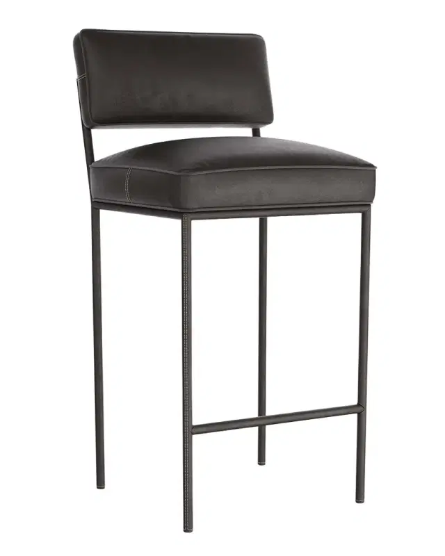 Arteriors Topanga Leather Bar Stool, 29"