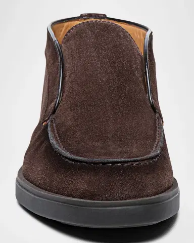 Santoni Men's Detroit Slip-On Suede Chukka Boots | Thumbnail 3